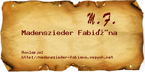 Madenszieder Fabiána névjegykártya